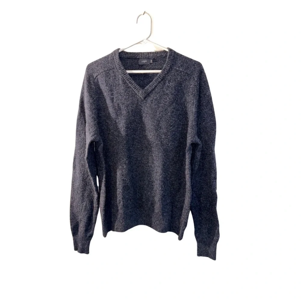 J.Crew Lambswool V-Neck Sweater - Blue, Size L